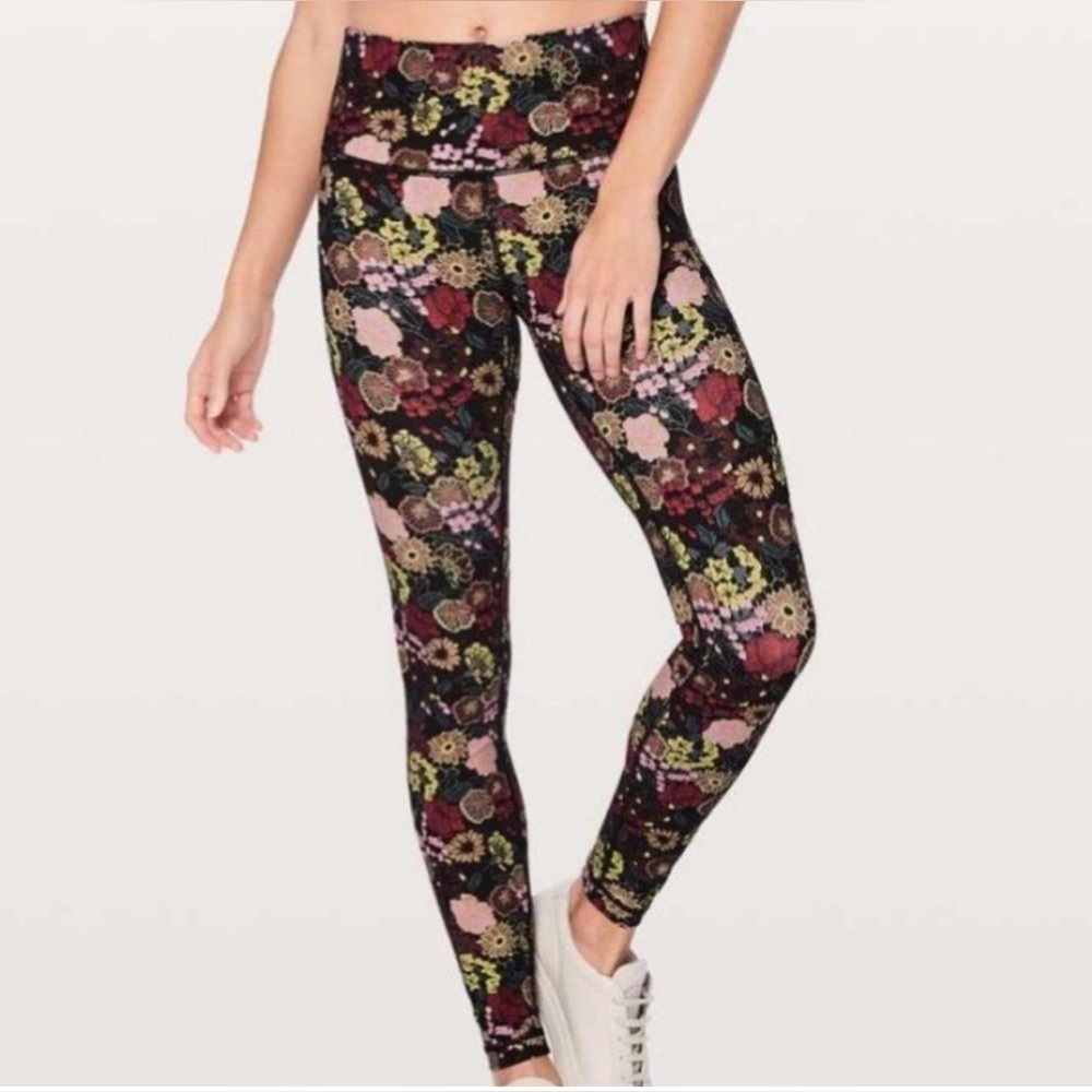 Lululemon Wunder Under Fluorolace High Rise Leggings Sz 6